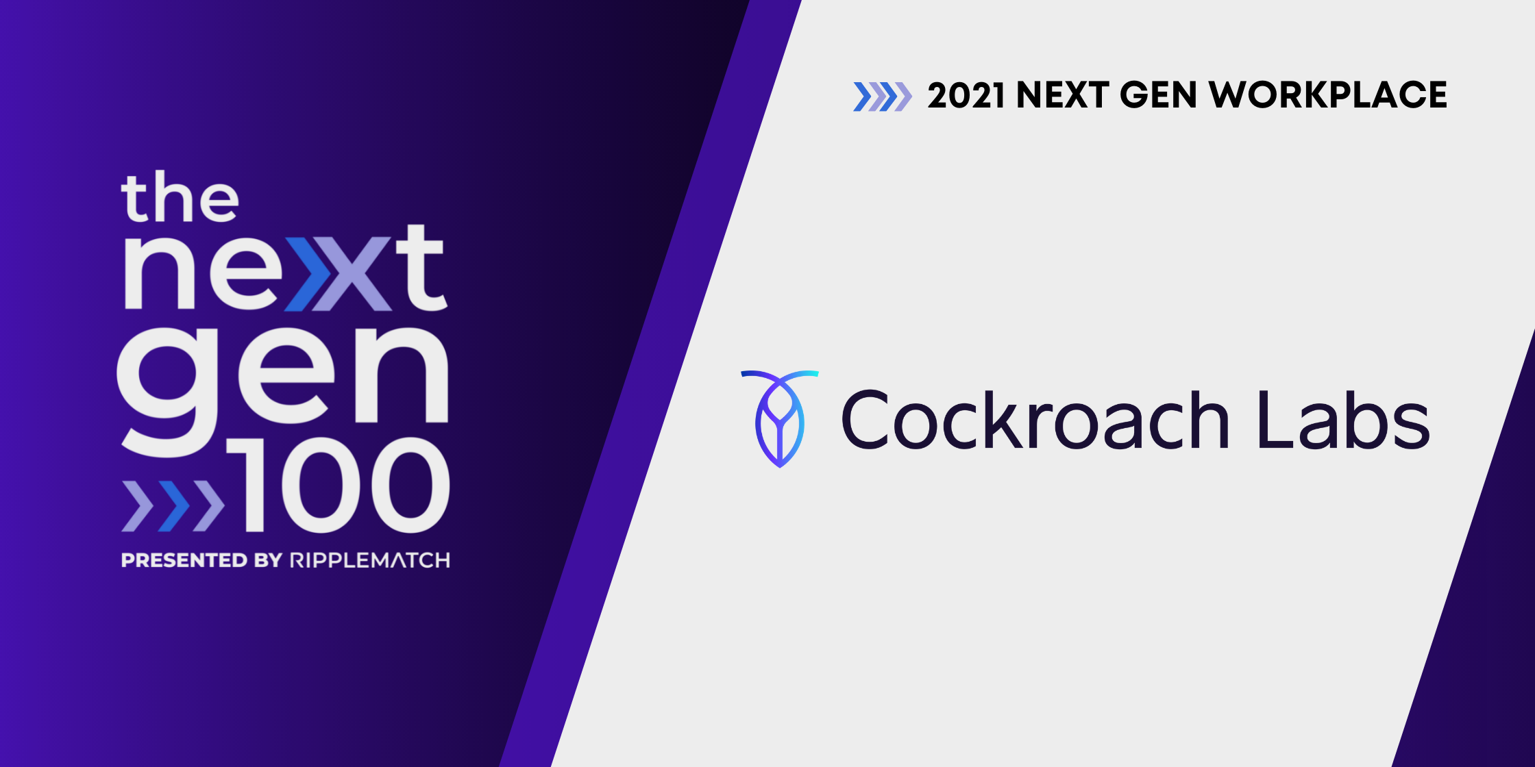 Cockroach Labs Is A Top 100 Next Gen Workplace | 2021